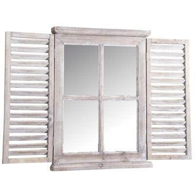 Spiegelfenster aus gebeiztem Holz-NMI1600V