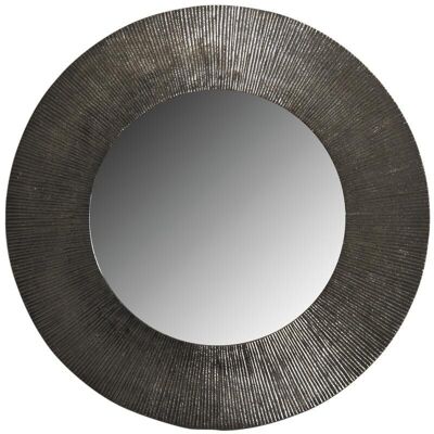 Espejo redondo de metal zinc antiguo-NMI1630V