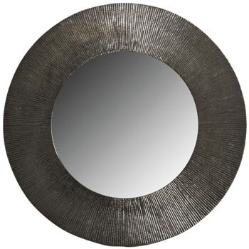 Miroir rond en métal zinc antique-NMI1630V