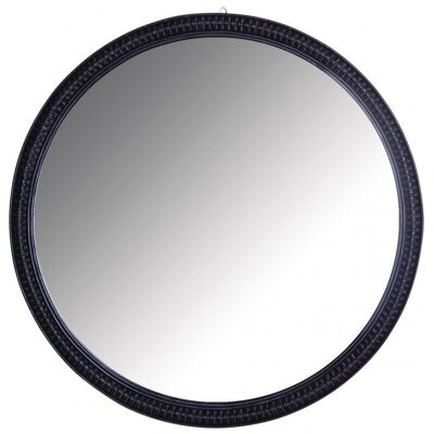 Large black rattan mirror-NMI1770V