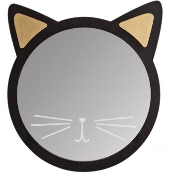 Miroir chat en bois-NMI1820V