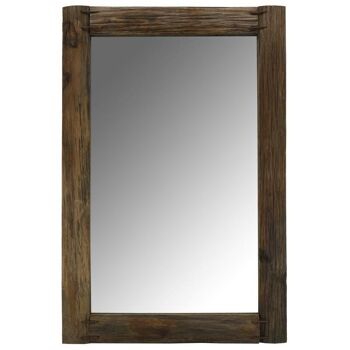 Miroir rectangulaire en bois recyclé rustique-NMI1970V