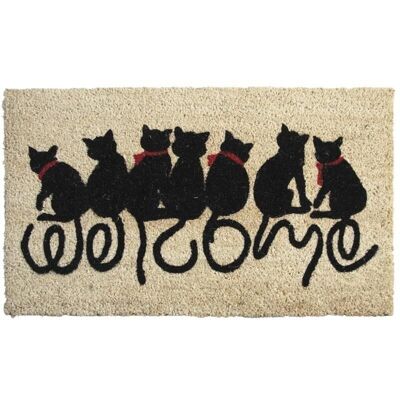 Doormat cats welcome-NPA1620