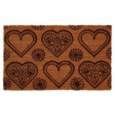 Doormat 6 hearts-NPA2060