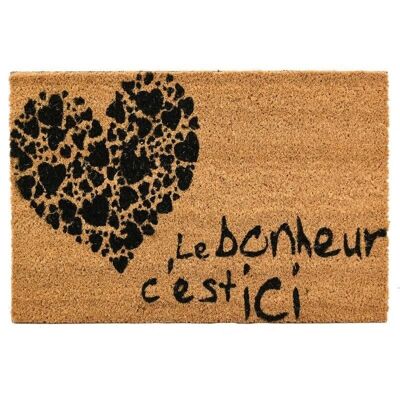 Coir doormat Happiness is here-NPA2090