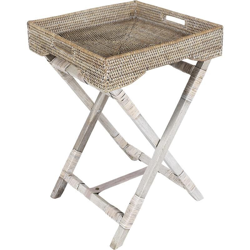 Bandeja de pie de ratán-NPL1050