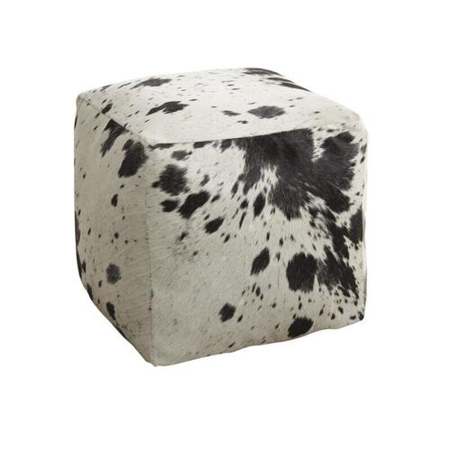 Pouf cube en peau de vache-NPO1280C