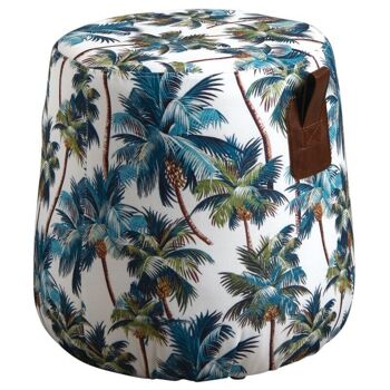 Pouf en tissu imprimé "jungle"-NPO1420C 1