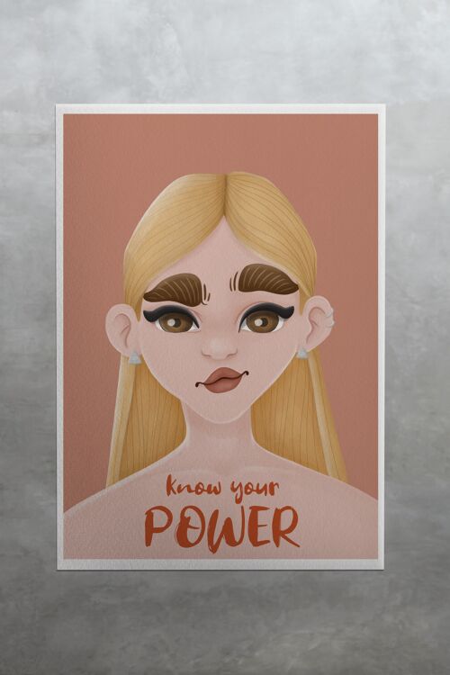 Know Your Power - Feminist Self Empowerment Wall Art