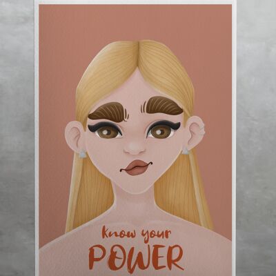 Know Your Power - Feminist Self Empowerment Wall Art