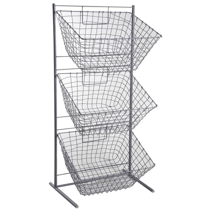 Espositore in metallo grigio-NPR1570