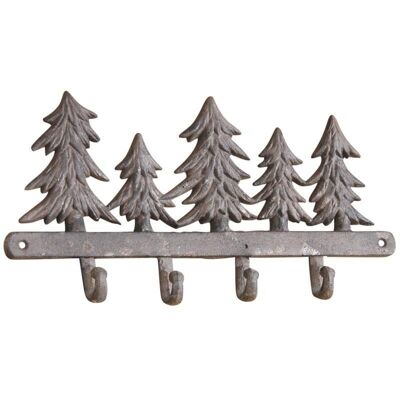 Christmas tree coat hook 4 cast iron hooks-NPT1300