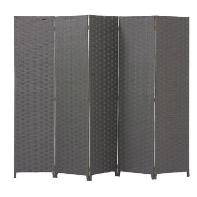 Biombo 5 paneles en nylon negro-NPV1670
