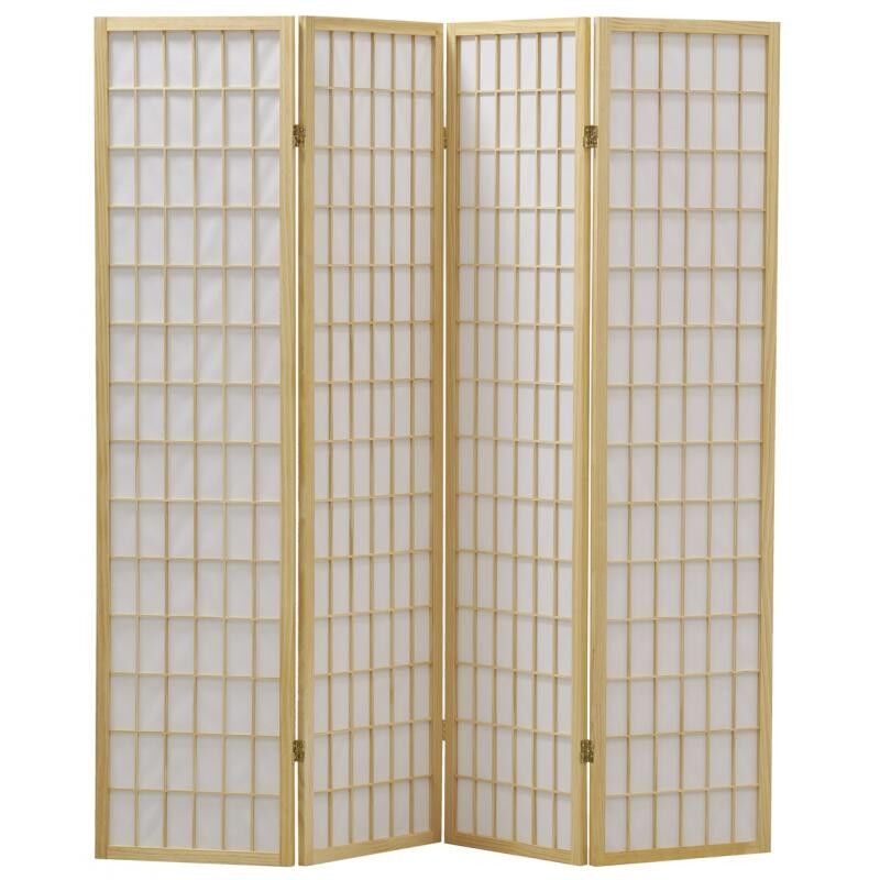 Paravent pin naturel et papier de riz-NPV1700