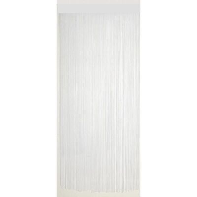 Rideau de porte en polycoton blanc-NRI1470