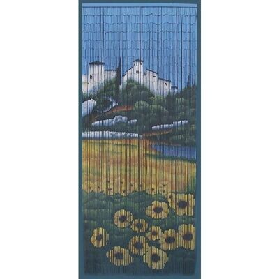 Bamboo Sunflowers Door Curtain - NRI1780