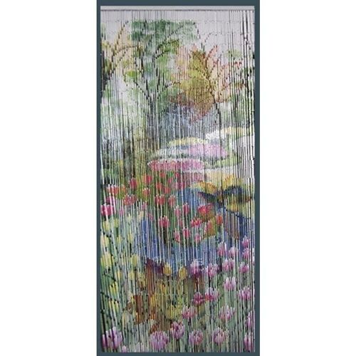 Rideau de porte fleurs en bambou-NRI1810