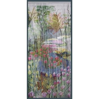 Bamboo flower door curtain-NRI1810