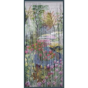 Rideau de porte fleurs en bambou-NRI1810