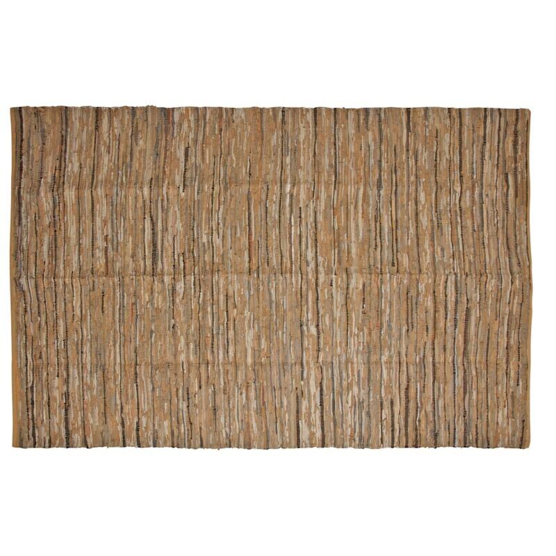 Tappeto in cotone e pelle-NTA1892