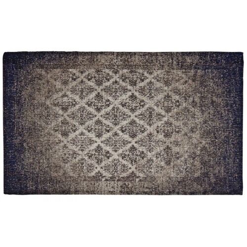 Tapis jacquard bleu S-NTA1951