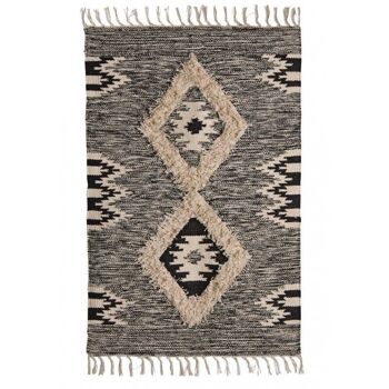 Tapis motif aztèque en coton-NTA1981 1