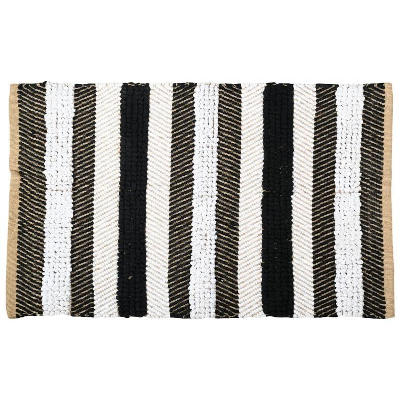 Tappeto a righe in juta naturale e cotone-NTA2070