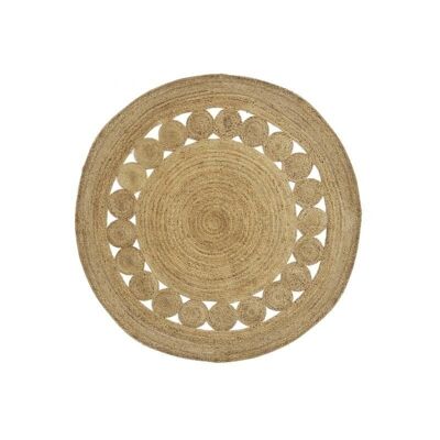 Round rug in natural and openwork jute-NTA2244