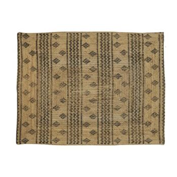 Tapis rectangulaire en jute naturelle et teintée-NTA2272 1