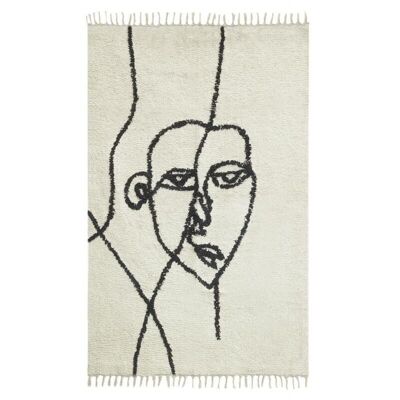 Cotton rug Abstract face-NTA2311