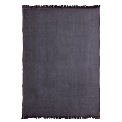 Tapis noir en coton-NTA2370