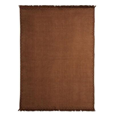 Tapis marron en coton-NTA2380