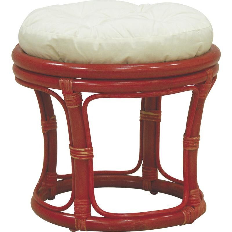Hocker aus rotem Rattan-NTB1311C