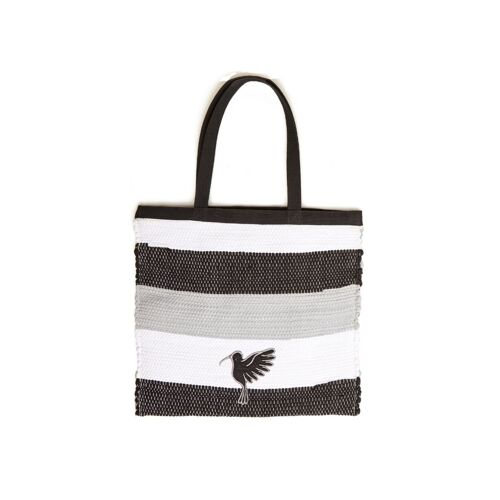 Cida Market Tote - Black and White