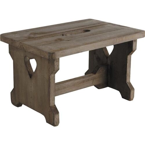 Tabouret en bois vieilli-NTB1390