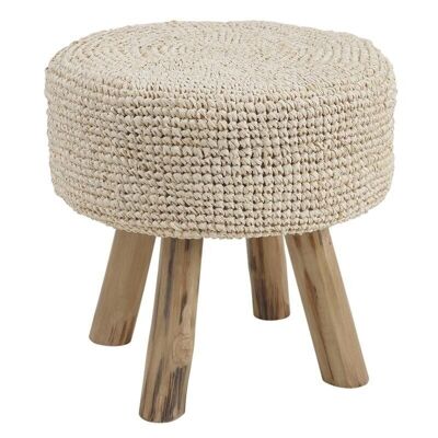 Reed and wood stool-NTB1500