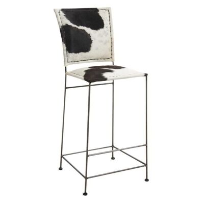 Tabouret de bar en peau de vache et métal-NTB1600C