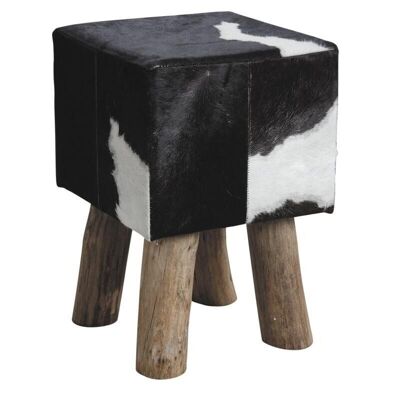 Square cowhide stool-NTB1630C