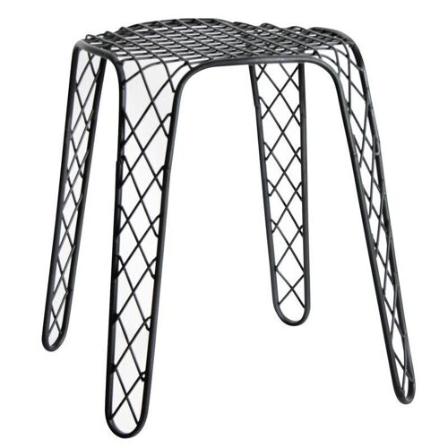 Tabouret en métal noir antique-NTB1700