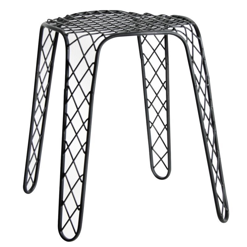Stool in antique black metal-NTB1700