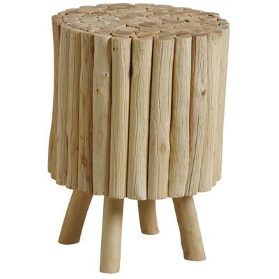Sgabello tondo in legno con gambe-NTB1800