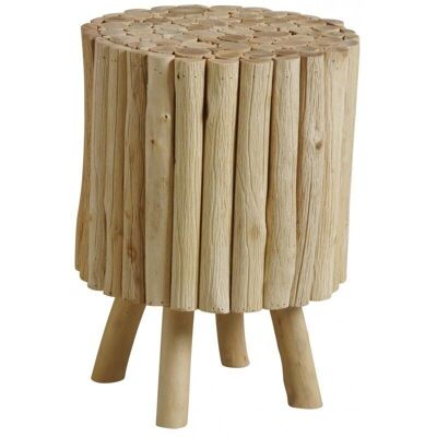 Tabouret rond en bois avec pieds-NTB1800