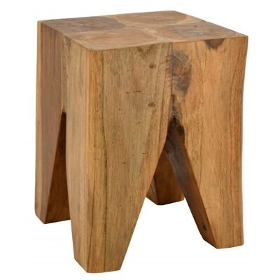 Square stool in solid teak-NTB2120