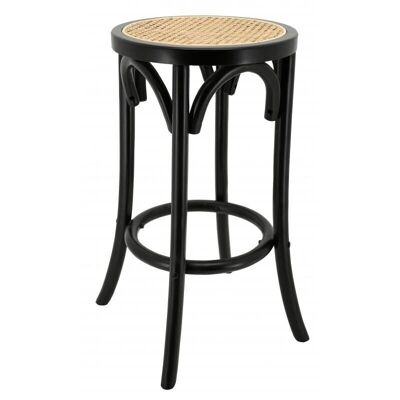 Birch and caning stool-NTB2180