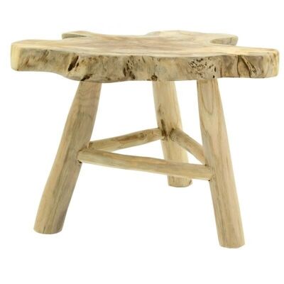 Tabouret 3 pieds en teck recyclé Arthur-NTB2370