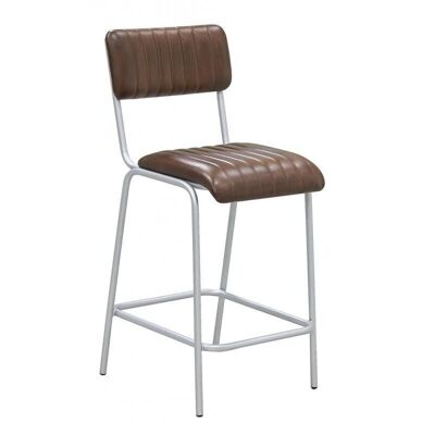 Leather and metal bar stool-NTB2531