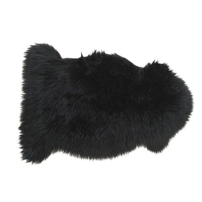 Black faux fur sofa throw-NTX1160C
