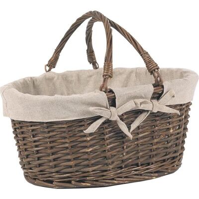 Wicker basket with mobile handles-PAM1150J