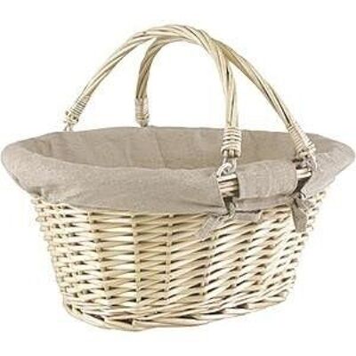Wicker basket with mobile handles-PAM1280J