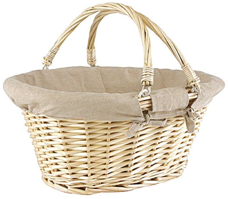Wicker basket with mobile handles-PAM1280J